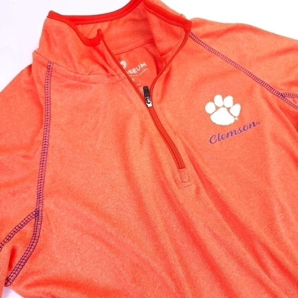 New Clemson Tigers Women's Exercise 1/4 Zip Up Sz M - Picture 4 of 10